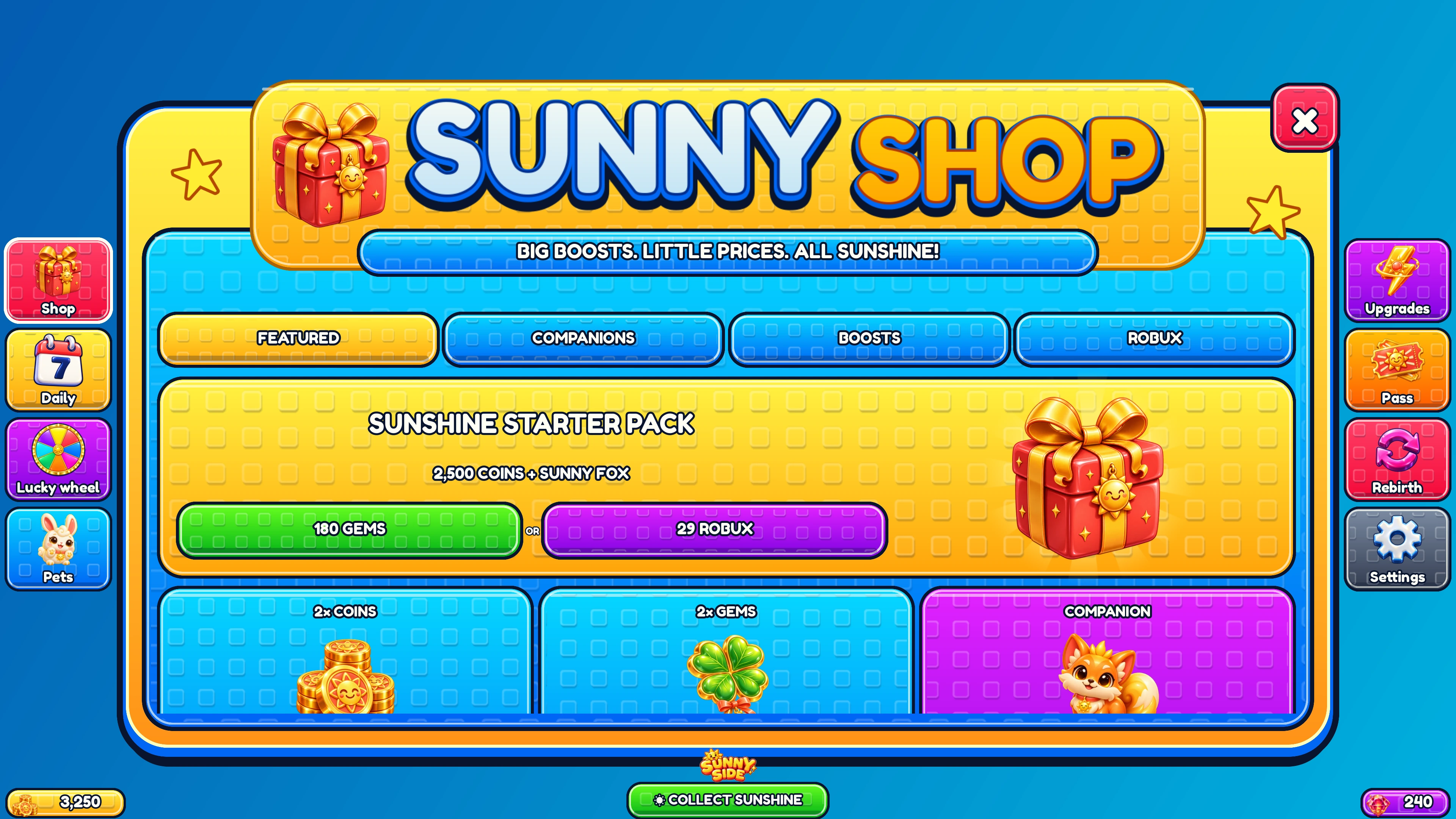 SUNNY SIDE — Featured shop in Roblox Studio