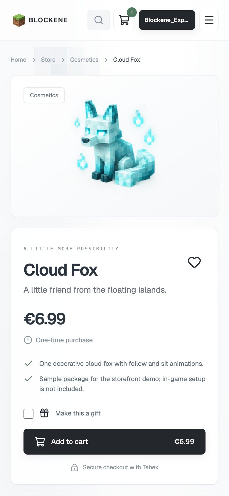 Mobile product — actual Blockene interface with sample data