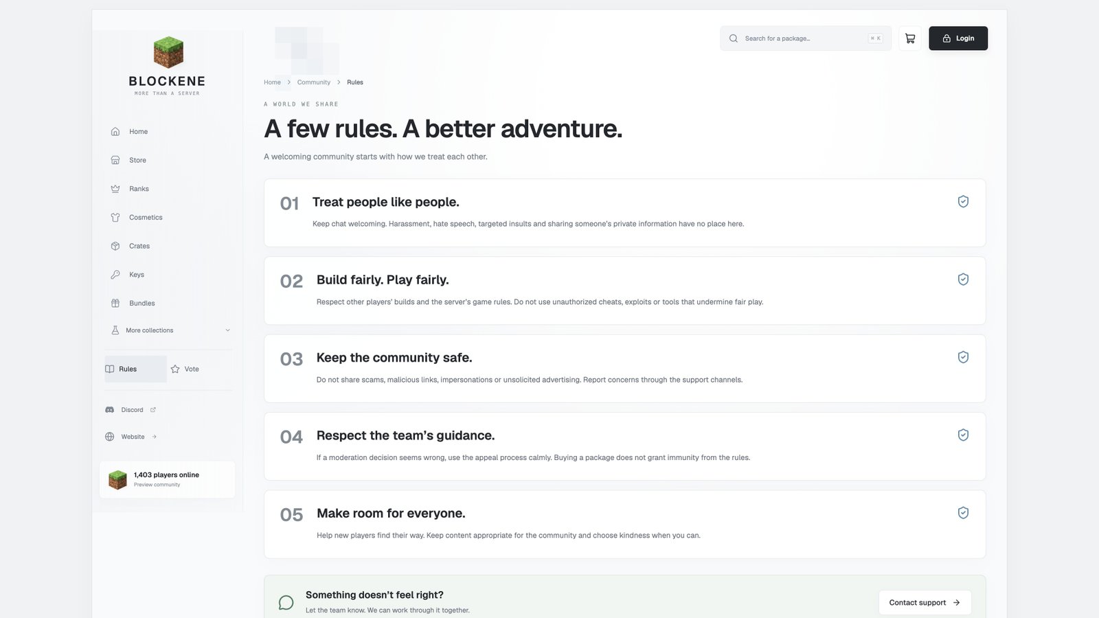 Community rules