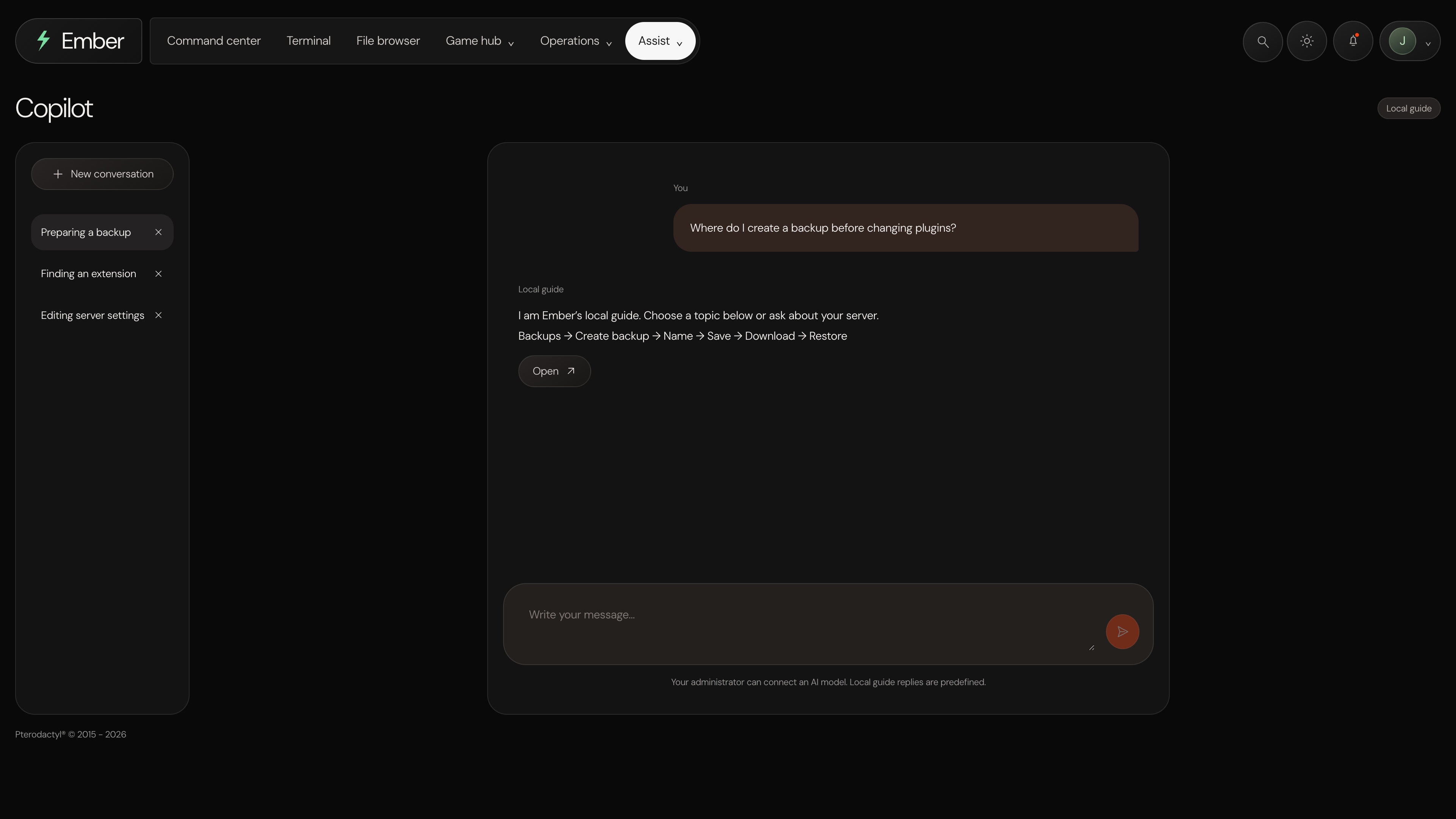 Ember — Copilot · sample data