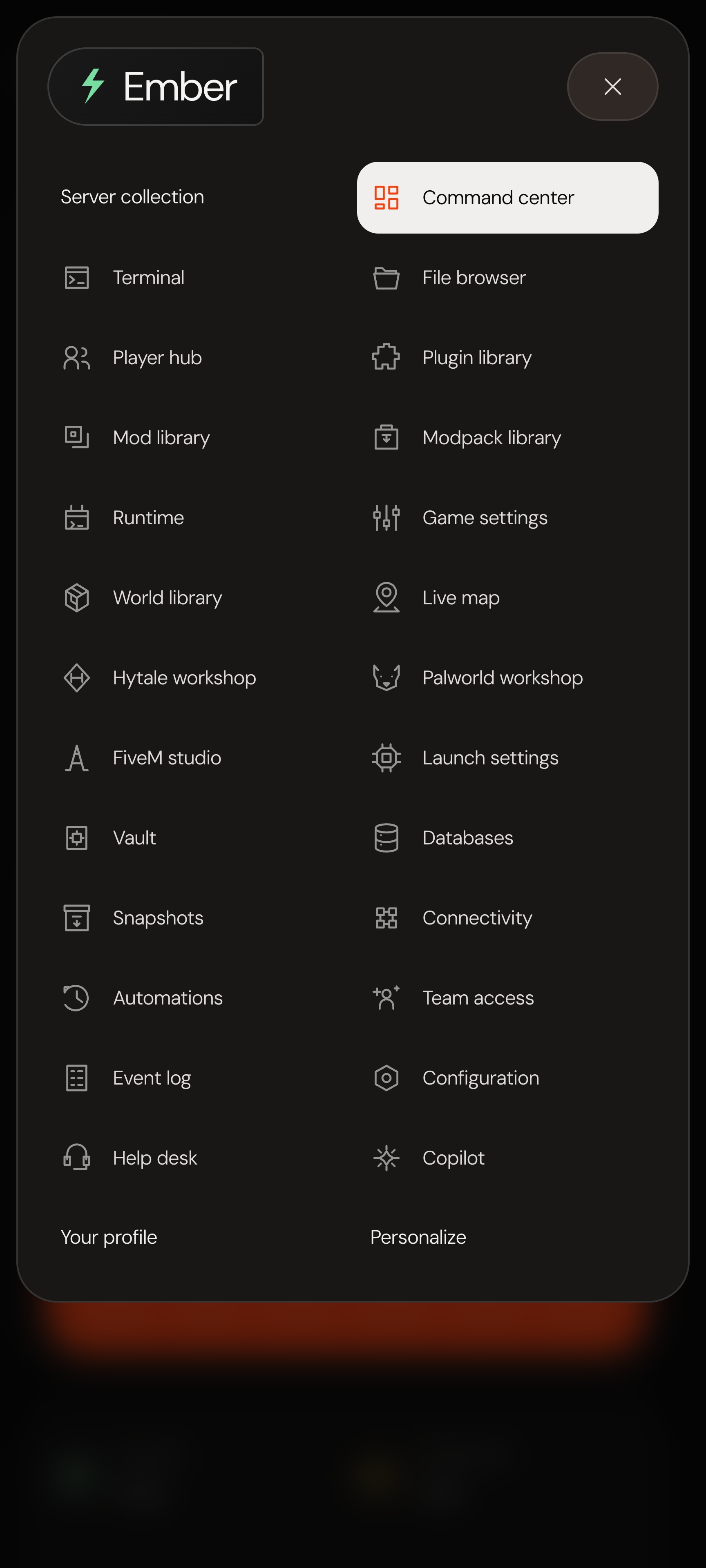 Ember mobile navigation drawer