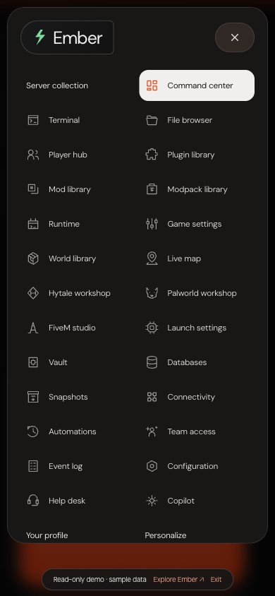 Ember mobile navigation drawer