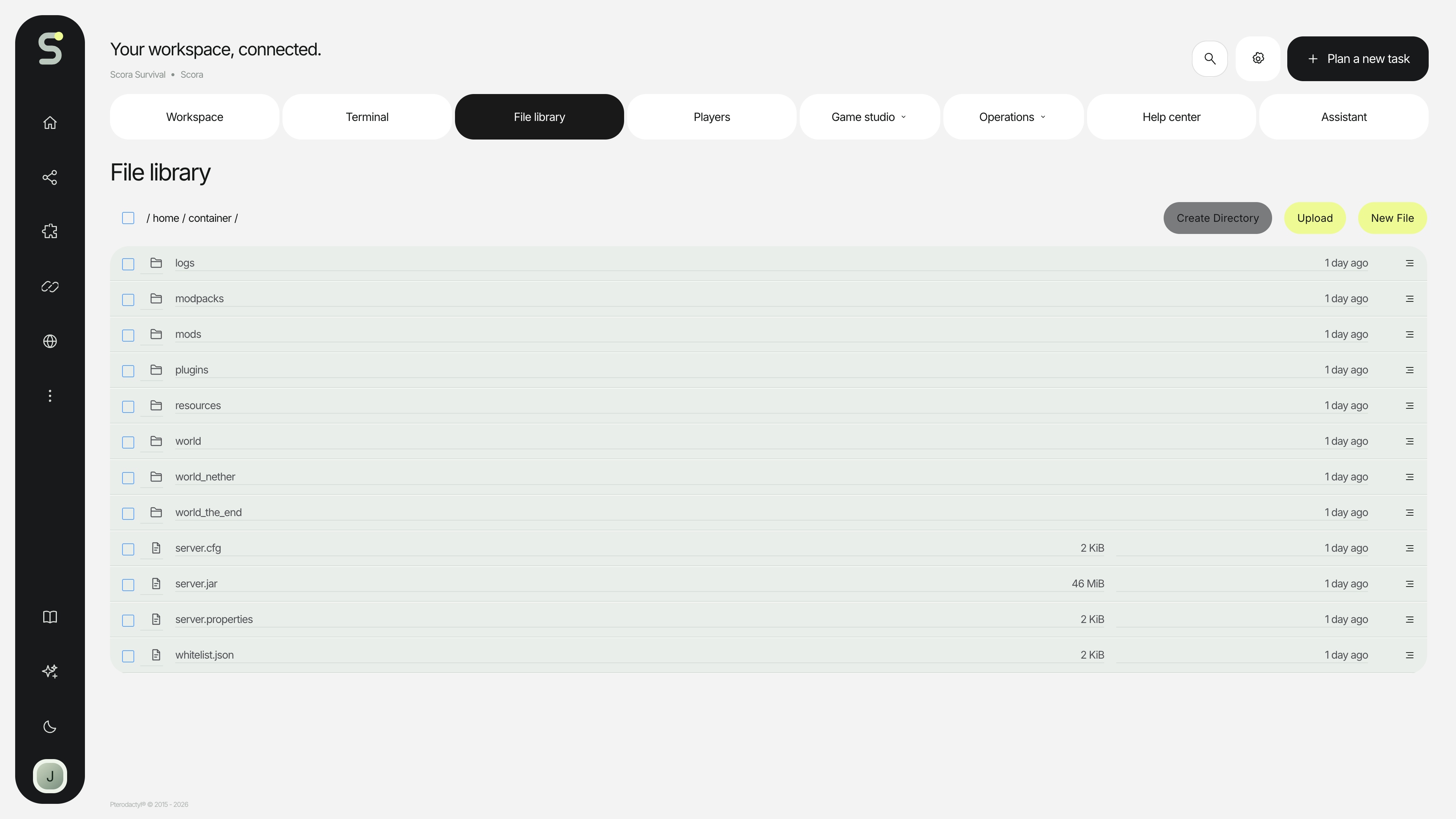 Scora — File library · sample data