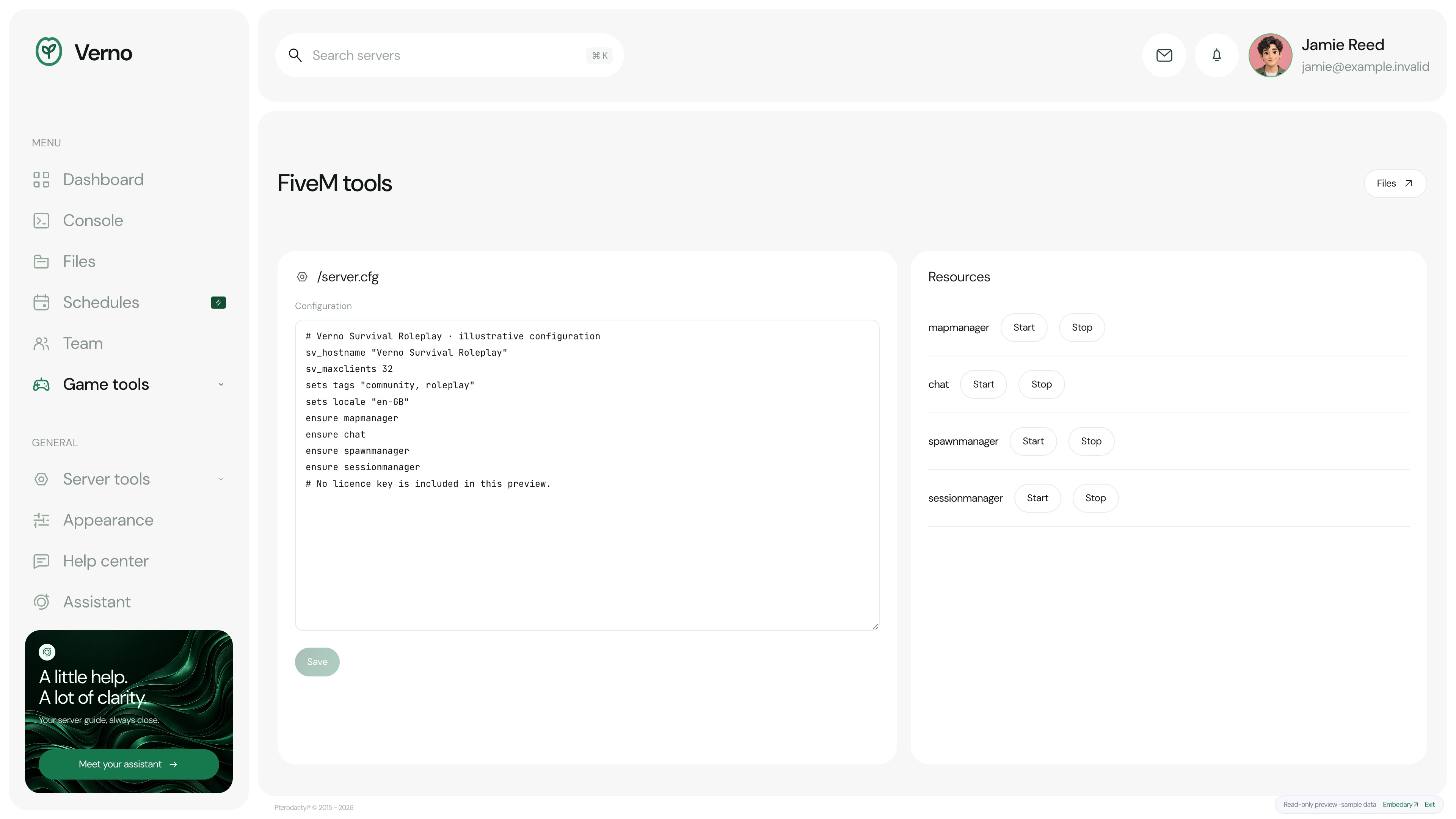 Verno — FiveM resources · sample data