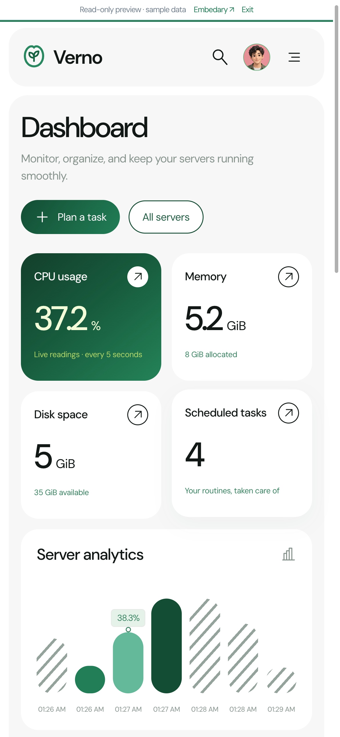 Verno overview on mobile